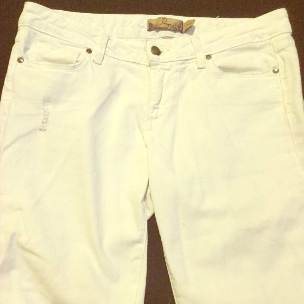 Paige Skyline White Skinny Jeans